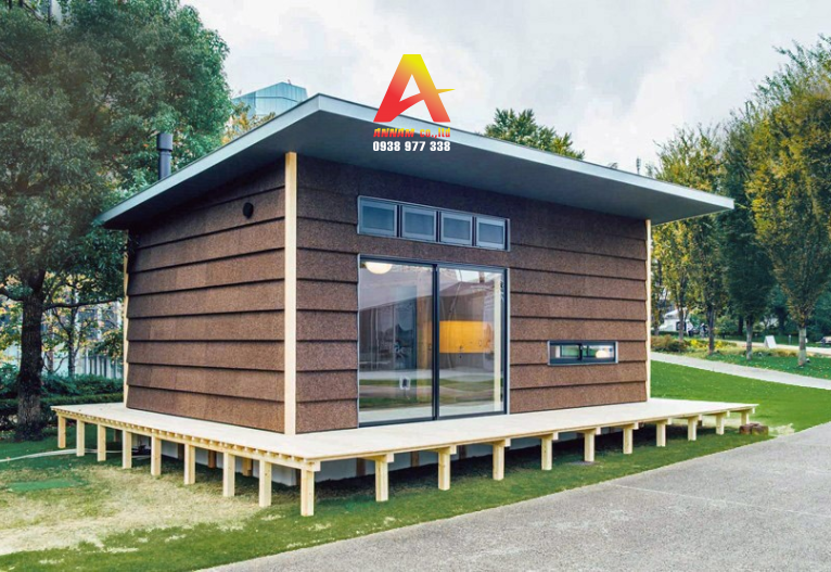 Nhà panel bông khoáng lắp ghép di động, tiện lợi đơn vị thi công nhà lắp ghép